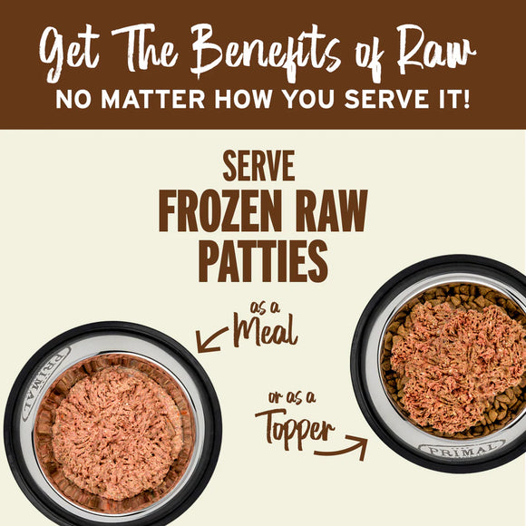 Primal - Patties - Raw Beef Patties (For Dogs) - Frozen Product
