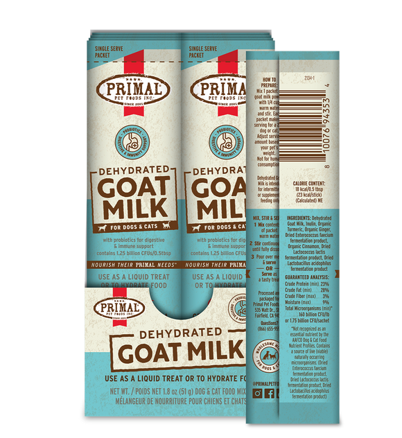 Primal Dehydrated Goat Milk for Dogs and Cats