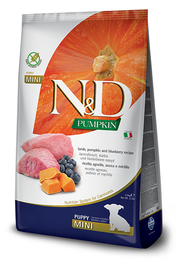 Farmina - N&D Pumpkin - Lamb, Pumpkin, and Blueberry Puppy Mini (Dry Dog Food)