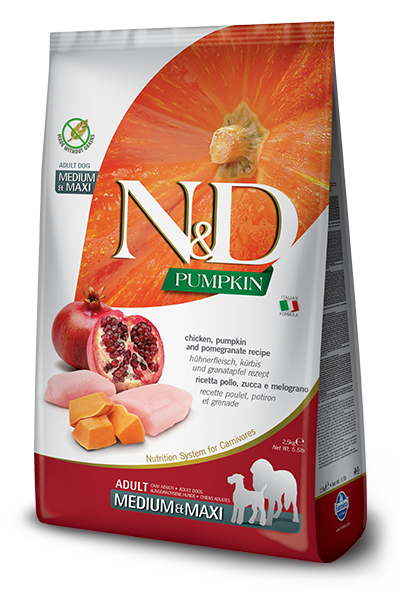 Farmina - N&D Pumpkin - Chicken, Pomegranate & Pumpkin Medium & Maxi (Dry Dog Food)