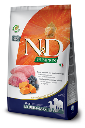 Farmina - N&D Pumpkin - Lamb, Blueberry & Pumpkin Medium & Maxi (Dry Dog Food)