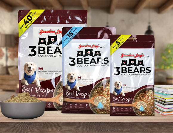 Grandma Lucy's - 3 Bears - Freeze Dried Beef Dog Food