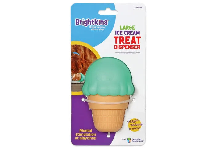 Brightkins - Large Ice Cream Cone Treat Dispenser (For Dogs)