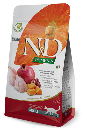 Farmina - N&D Pumpkin - Quail & Pomegranate Adult Recipe (Dry Cat Food)