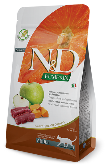 Farmina - N&D Pumpkin - Venison and Apple Adult Recipe (Dry Cat Food)