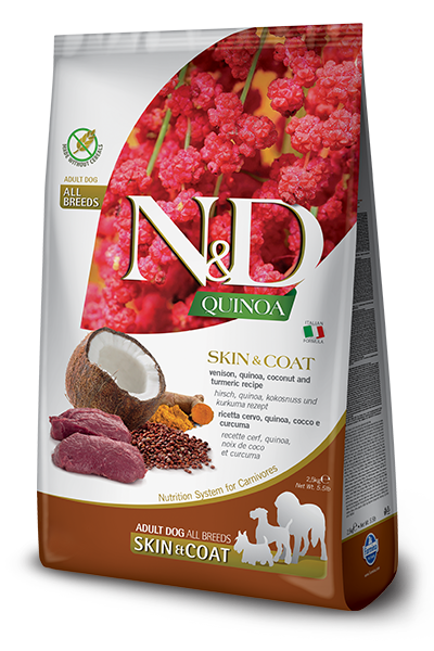 Farmina - N&D Quinoa - Skin & Coat Venison & Quinoa (Dry Dog Food)