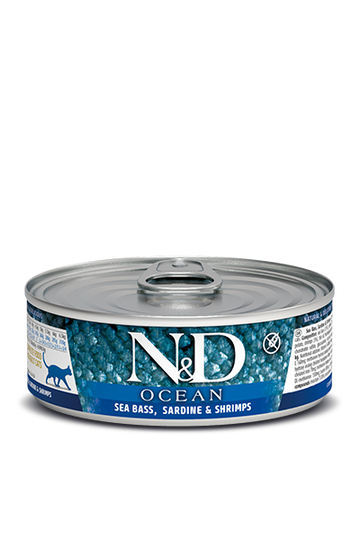 Farmina - N&D Ocean - Sea Bass, Sardine and Shrimp Recipe (Wet Cat Food)