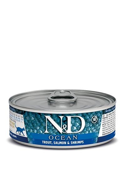 Farmina - N&D Ocean - Trout, Salmon and Shrimp Recipe (Wet Cat Food)