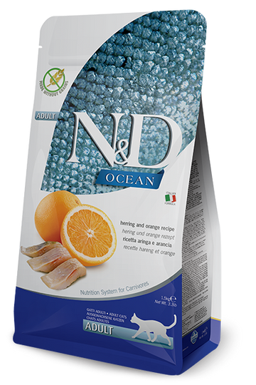 Farmina - N&D Ocean - Herring and Orange Adult Recipe (Dry Cat Food)