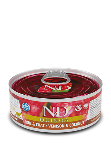 Farmina - N&D Quinoa - Skin & Coat Venison and Coconut Recipe (Wet Cat Food)