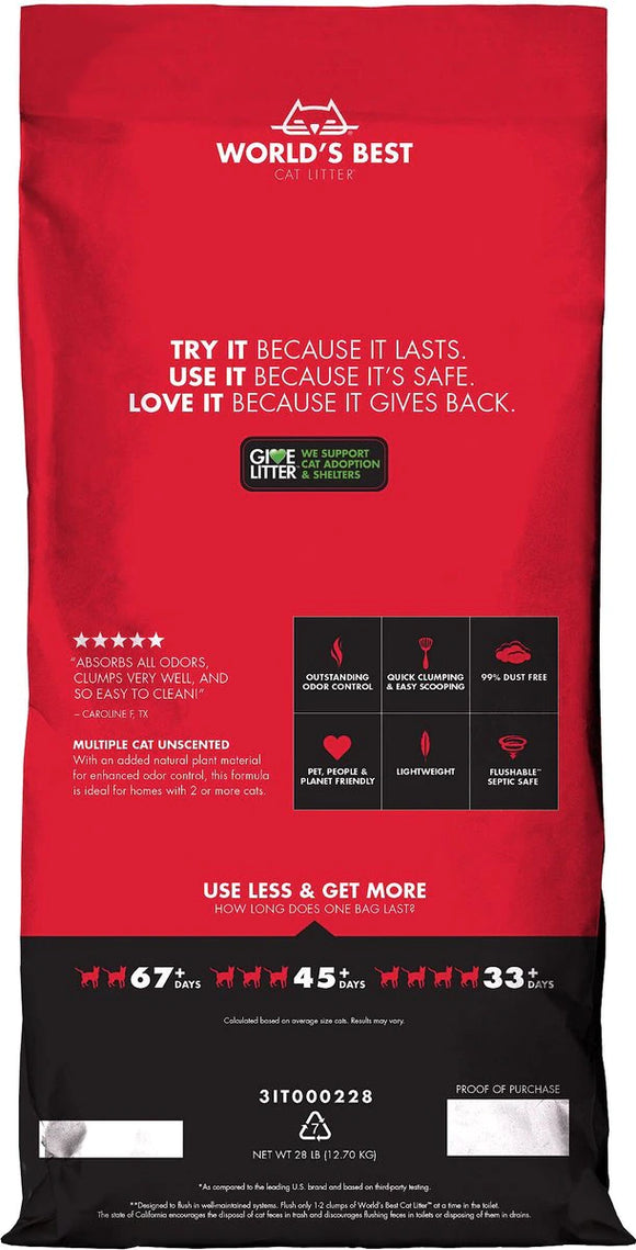 World's Best Cat Litter - Multiple Cat Unscented