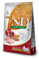 Farmina - N&D Ancestral Grain - Chicken & Pomegranate Light Mini (Dry Dog Food)