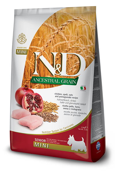 Farmina - N&D Ancestral Grain - Chicken & Pomegranate Senior Mini (Dry Dog Food)