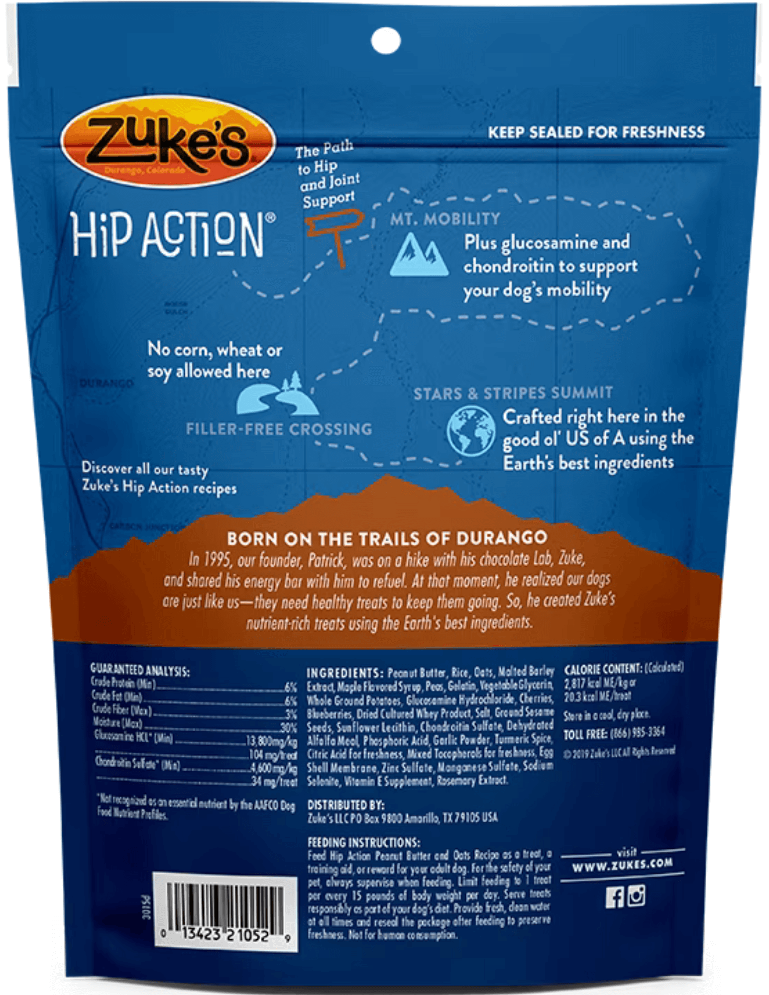 Zuke's - Hip Action - Peanut Butter & Oats Recipe Treats (For Dogs)