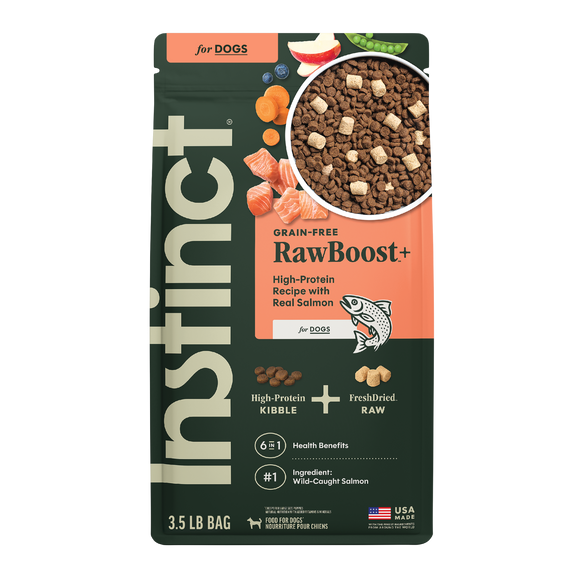 Instinct Raw Boost Real Salmon Recipe dry dog food, 3.5 lb bag