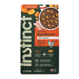 Instinct Raw Boost Gut Health Real Chicken Recipe dry dog food, 3.5 lb bag