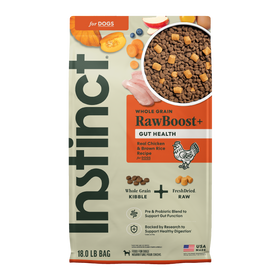 Instinct Raw Boost Gut Health Whole Grain Chicken Recipe dry dog food, 18 lb bag