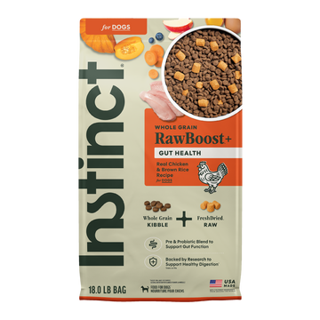 Instinct Raw Boost Gut Health Whole Grain Chicken Recipe dry dog food, 18 lb bag