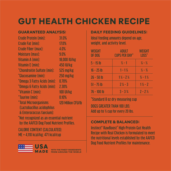 Instinct Raw Boost Gut Health Real Chicken Recipe dry dog food