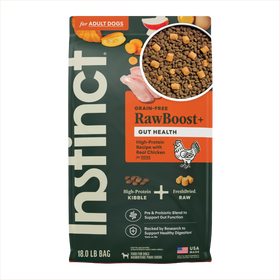 Instinct Raw Boost Gut Health Real Chicken Recipe dry dog food, 18 lb bag