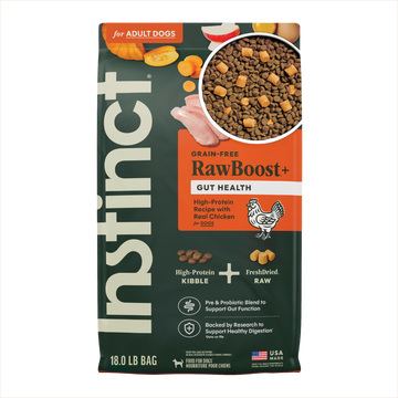 Instinct Raw Boost Gut Health Real Chicken Recipe dry dog food, 18 lb bag