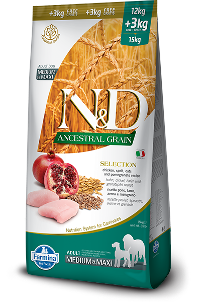 Farmina - N&D Ancestral Grain - Selection Adult Med & Maxi (Dry Dog Food)
