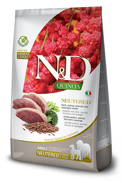 Farmina - N&D Quinoa - Neutered Duck & Quinoa Adult Med & Maxi (Dry Dog Food)