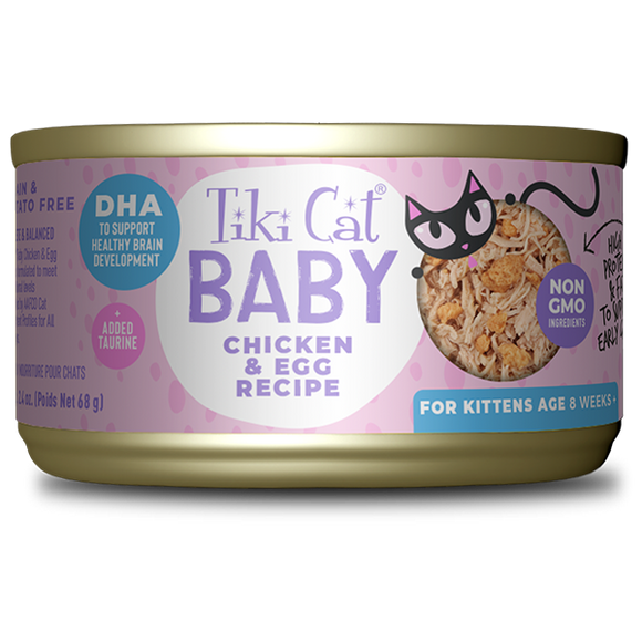 Tiki Cat - Baby - Whole Foods with Chicken & Egg Recipe (For Kittens)