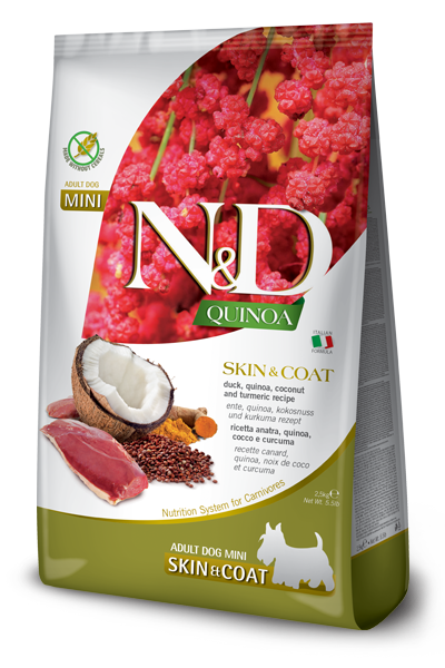 Farmina - N&D Quinoa -  Skin & Coat Duck & Quinoa Mini (Dry Dog Food)