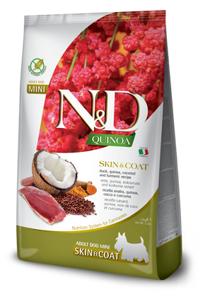 Farmina - N&D Quinoa -  Skin & Coat Duck & Quinoa Mini (Dry Dog Food)