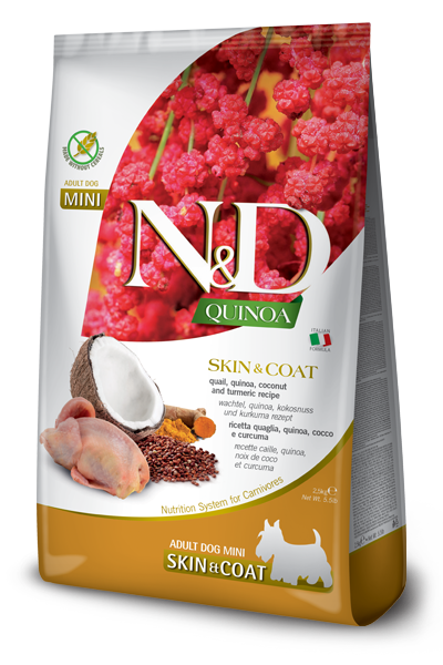 Farmina - N&D Quinoa - Skin & Coat Quail & Quinoa Mini (Dry Dog Food)