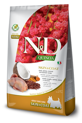 Farmina - N&D Quinoa - Skin & Coat Quail & Quinoa Mini (Dry Dog Food)