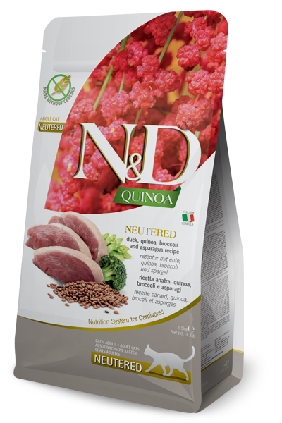 Farmina - N&D Quinoa  - Neutered Duck Recipe (Dry Cat Food)