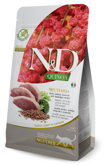 Farmina - N&D Quinoa  - Neutered Duck Recipe (Dry Cat Food)