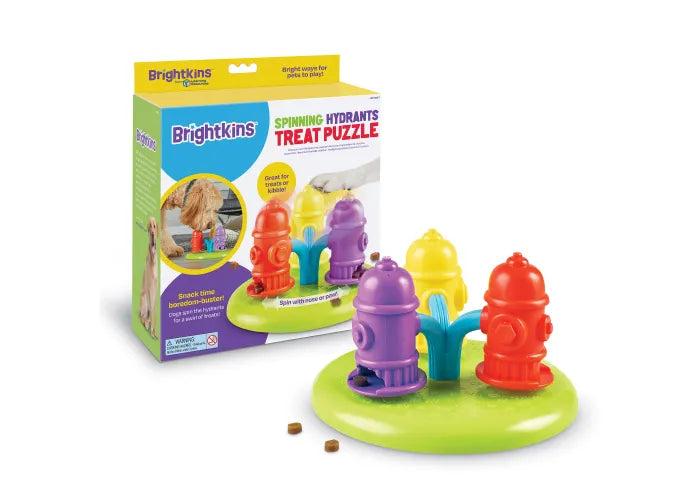 Brightkins - Spinning Hydrants Treat Puzzle (For Dogs)