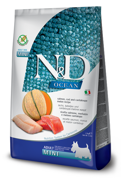 Farmina - N&D Ocean - Salmon, Cod and Cantaloupe Melon Adult Mini (Dry Dog Food)