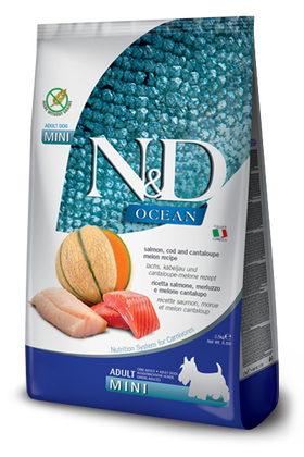 Farmina - N&D Ocean - Salmon, Cod and Cantaloupe Melon Adult Mini (Dry Dog Food)