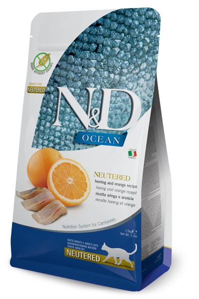 Farmina - N&D Ocean - Herring and Orange Adult Neutered Recipe (Dry Cat Food)