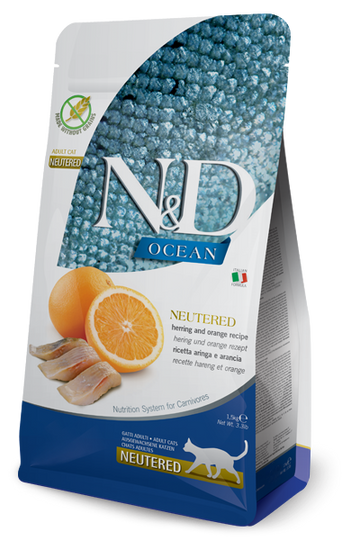 Farmina - N&D Ocean - Herring and Orange Adult Neutered Recipe (Dry Cat Food)