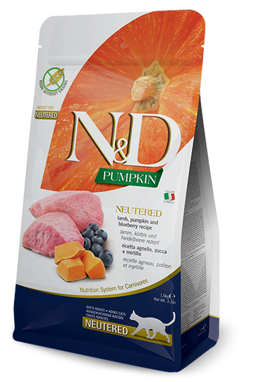 Farmina - N&D Pumpkin - Lamb Neutered Recipe (Dry Cat Food)