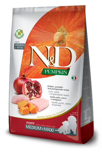 Farmina - N&D Pumpkin - Chicken, Pomegranate & Pumpkin Medium & Maxi (Dry Puppy Food)