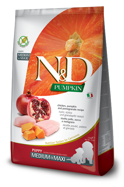 Farmina - N&D Pumpkin - Chicken, Pomegranate & Pumpkin Medium & Maxi (Dry Puppy Food)