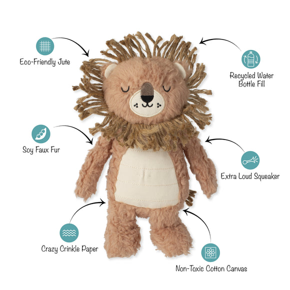 Fringe Studio Mighty Mane dog toy features
