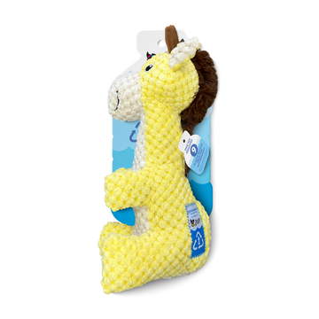 Spunky Pup Clean Earth Textured Plush Giraffe (Dog Toy)