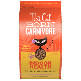 Tiki Cat - Born Carnivore - Indoor Health: Chicken & Turkey Meal Recipe (For Cats)