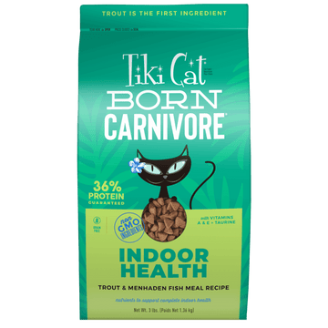 Tiki Cat - Born Carnivore - Indoor Health: Trout & Menhaden Fish Meal Recipe (For Cats)