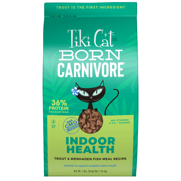 Tiki Cat - Born Carnivore - Indoor Health: Trout & Menhaden Fish Meal Recipe (For Cats)