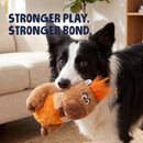GoDog Silent Squeak Capybara Plush Dog Toy