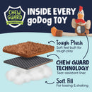 GoDog Silent Squeak Capybara Plush Dog Toy