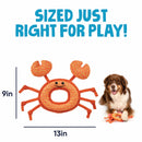 GoDog Tough Guard Curtis Crab Plush Dog Toy